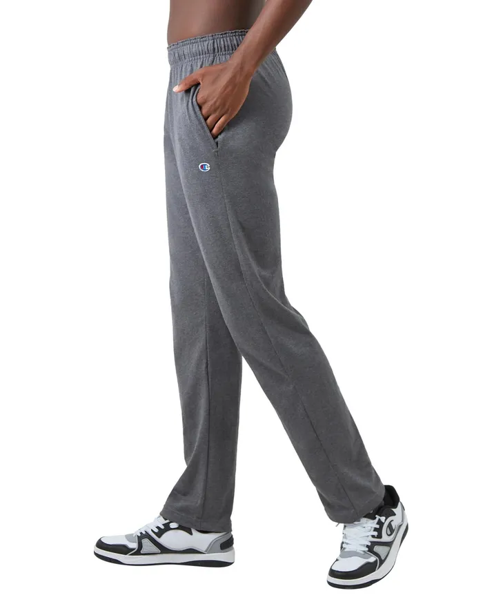 Lightweight Lounge Pants OpenHem C Logo 325034 Granite Heather Men Champion Pants and Joggers
