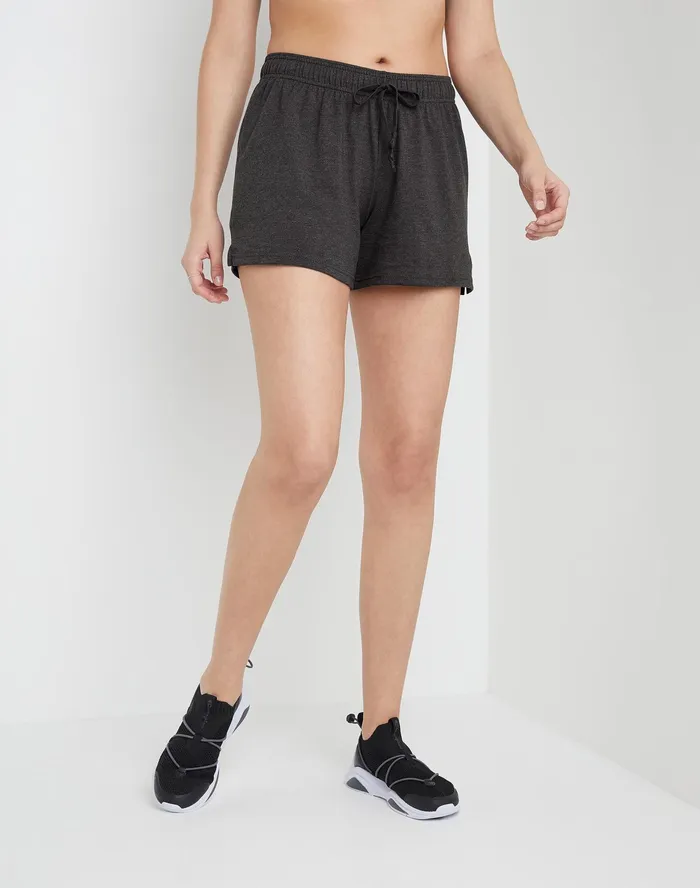 Lightweight Lounge Shorts C Logo 5034 Granite Heather Women Champion Shorts