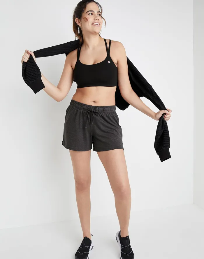 Lightweight Lounge Shorts C Logo 5034 Granite Heather Women Champion Shorts