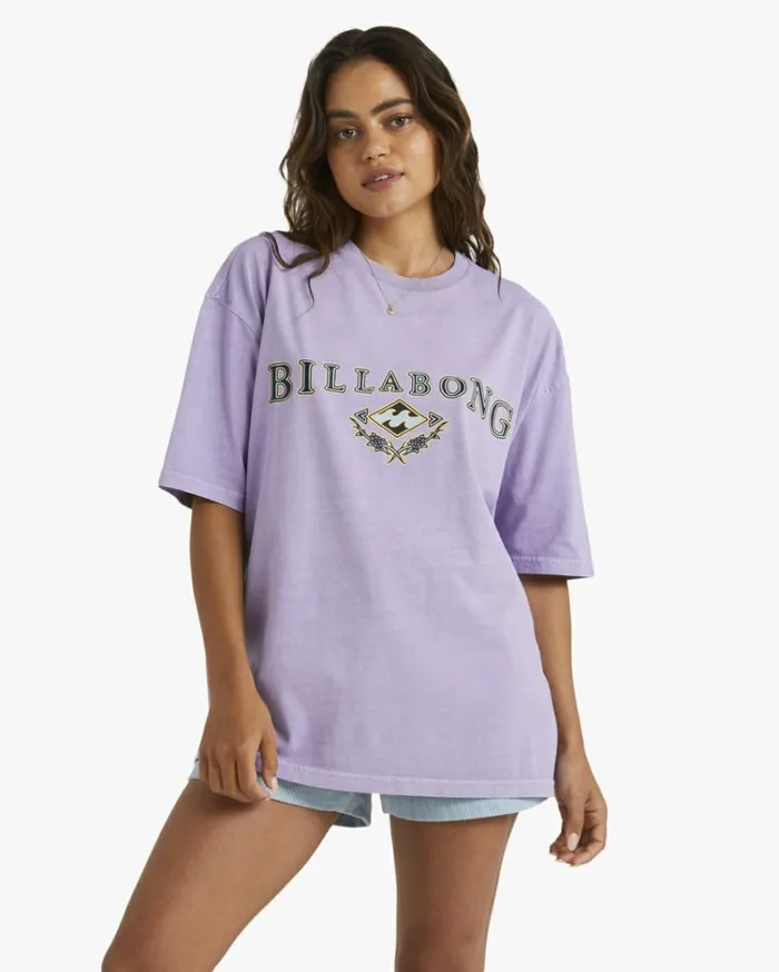 Lilac Throwback Tee TShirt Lilac Breeze Women Billabong Graphic Tees and Tanks