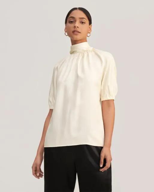 Lilysilk Ajuga Silk Twill Blouse Top Women Blouses Shirts