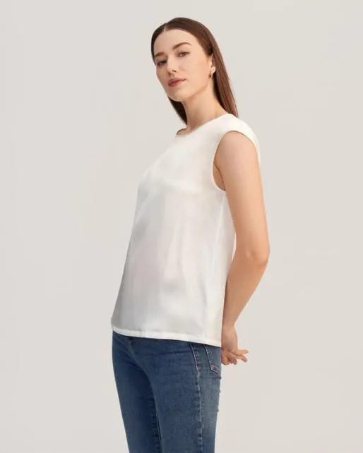 Lilysilk Basic Casual Sleeveless Silk Tee With OEKO Certification Women Tops