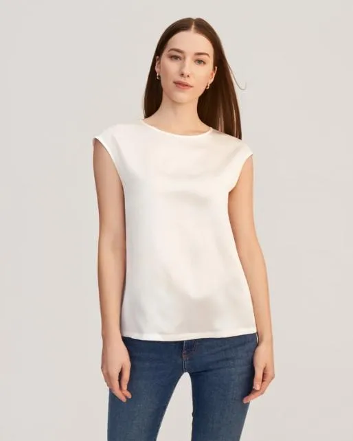 Lilysilk Basic Casual Sleeveless Silk Tee With OEKO Certification Women Tops