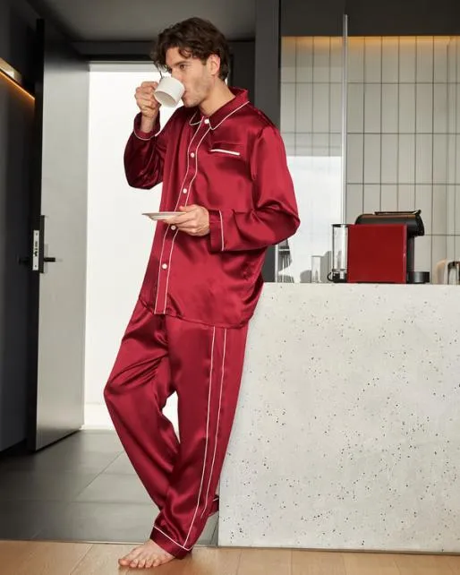 Lilysilk Best Silk Pajamas Mens Real 100 Pure Silk Sleepwear Men Pajamas