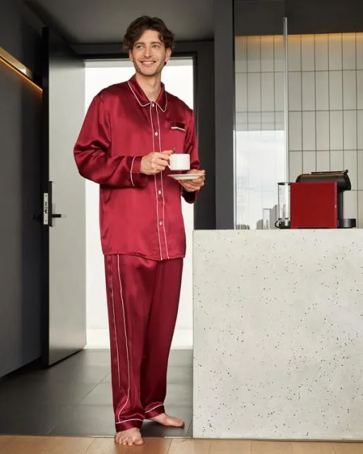 Lilysilk Best Silk Pajamas Mens Real 100 Pure Silk Sleepwear Men Pajamas