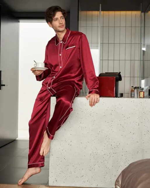 Lilysilk Best Silk Pajamas Mens Real 100 Pure Silk Sleepwear Men Pajamas