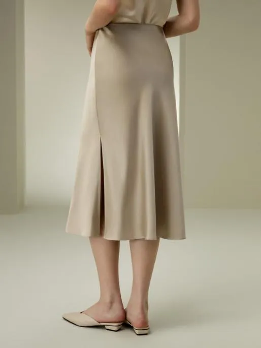 Lilysilk Biascut Silk Midi Skirt Women Bottoms