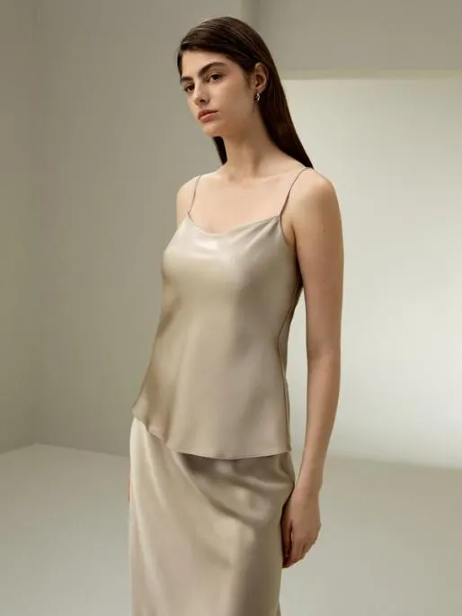Lilysilk DoubleFaced Silk Charmeuse Camisole With Adjustable Straps Women Tops