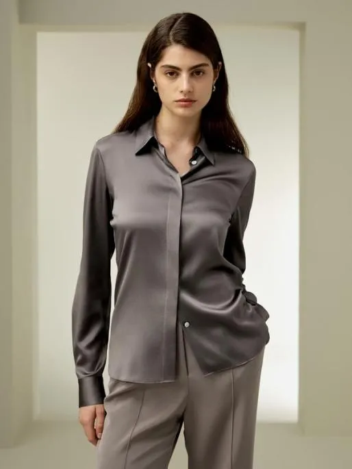 Lilysilk Elegant Silhouette Silk Shirt Women Blouses Shirts
