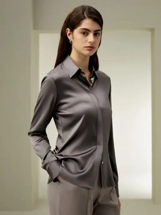 Lilysilk Elegant Silhouette Silk Shirt Women Blouses Shirts
