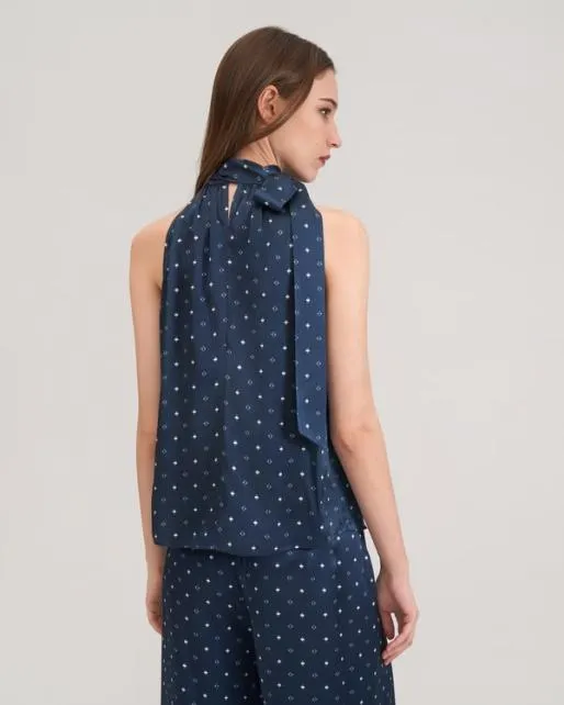 Lilysilk Halter Neck Silk Pine Shirt Women Tops