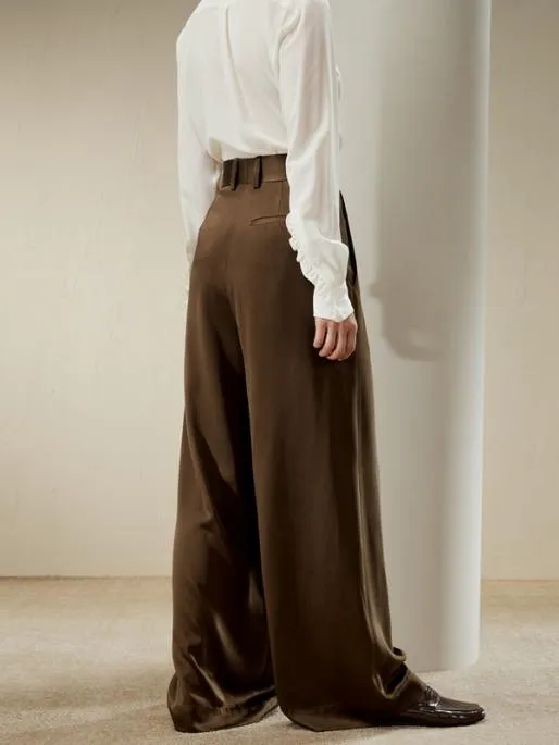 Lilysilk HighWaisted Wide Leg Dense Silk Pants Women Essentials