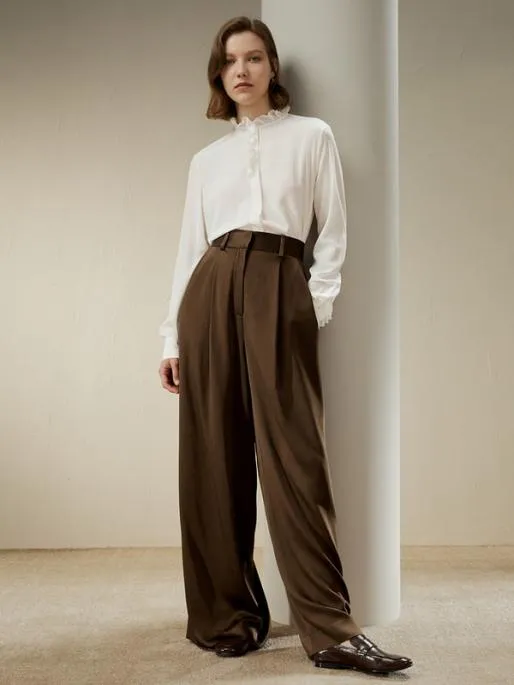 Lilysilk HighWaisted Wide Leg Dense Silk Pants Women Essentials