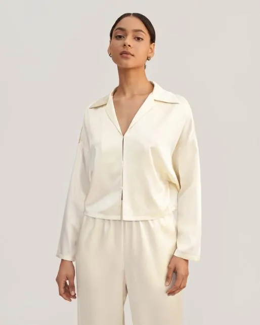 Lilysilk Jasmine Silk Satin Pullover Pajama Set Women Pajamas