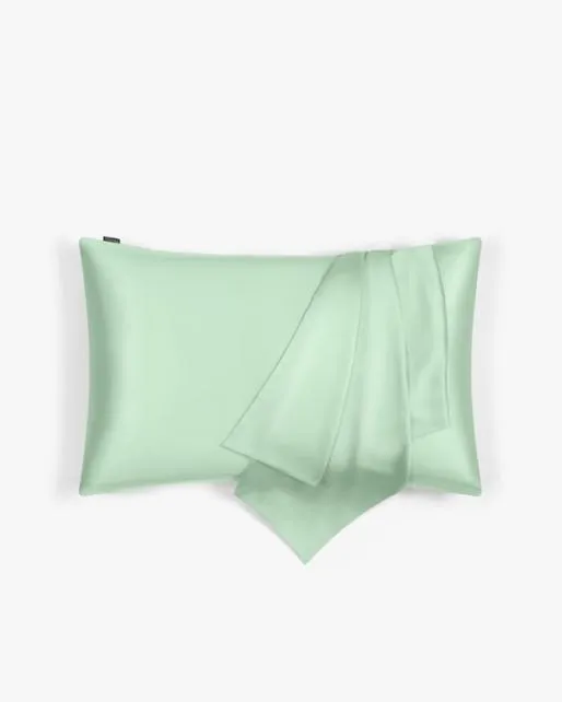 Lilysilk LILYHERB Antibacterial Silk Pillowcase 8211 Natural Green Charmeuse Home Silk Pillowcases