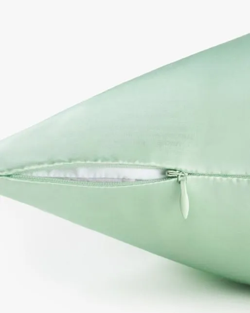 Lilysilk LILYHERB Antibacterial Silk Pillowcase 8211 Natural Green Charmeuse Home Silk Pillowcases