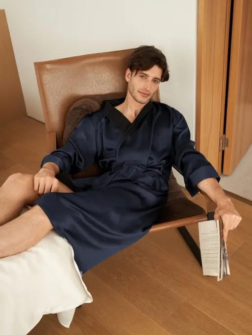 Lilysilk Mens Silk Robe Silk Sleepwear 100 Organic Silk Men Robes