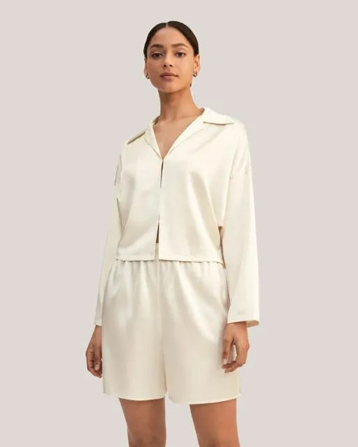 Lilysilk Osmanthus Silk Satin Pullover Pajama Set Women Pajamas