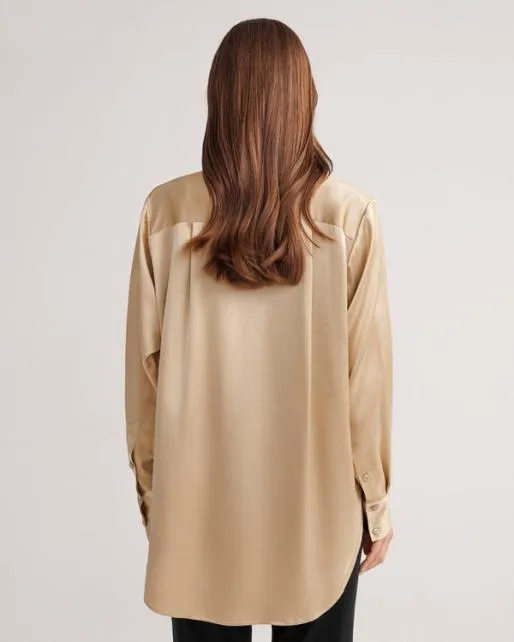 Lilysilk Oversized Silk Shirt For Women 8211 Long Sleeve Women Blouses Shirts