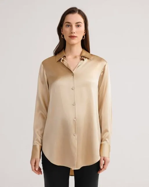 Lilysilk Oversized Silk Shirt For Women 8211 Long Sleeve Women Blouses Shirts