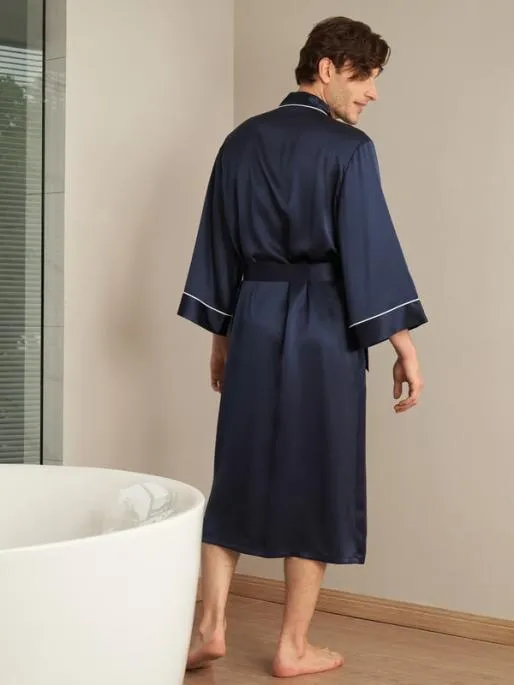 Lilysilk Silk Bathrobe Mens Affordable 100 Silk Loungewear Men Robes