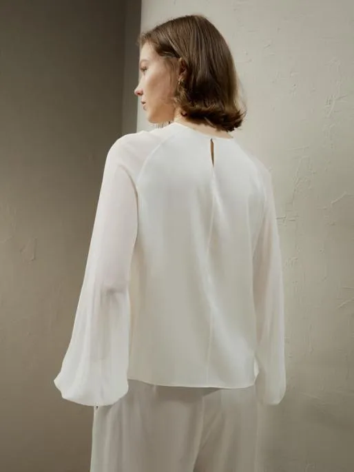 Lilysilk Silk Blouse With Raglan Sleeves Women Blouses Shirts