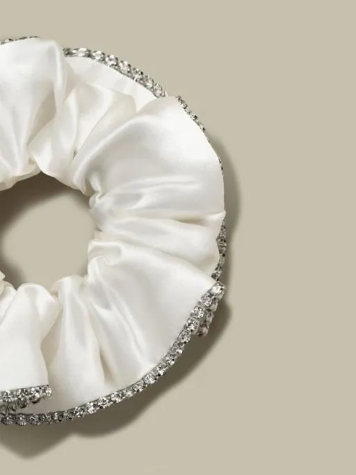Lilysilk Silk Scrunchies With Rhinestones Set Women Silk Scrunchies