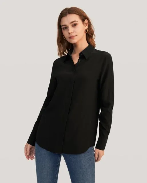 Lilysilk Simplicity Wrinkle Free Basic Silk Shirt Women Women Blouses Shirts