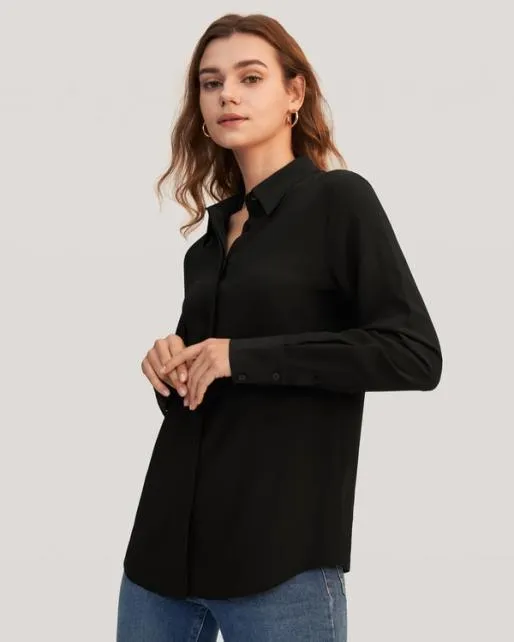 Lilysilk Simplicity Wrinkle Free Basic Silk Shirt Women Women Blouses Shirts