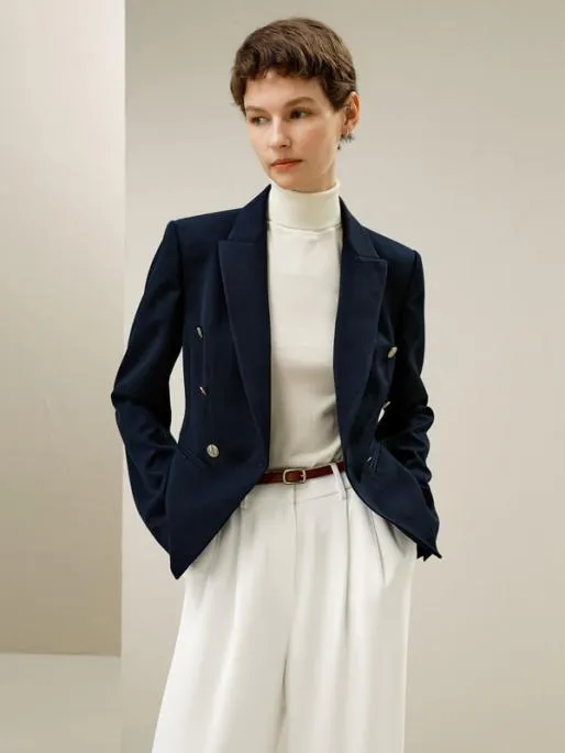 Lilysilk Tailored DoubleBreasted Blazer Women Knitwear