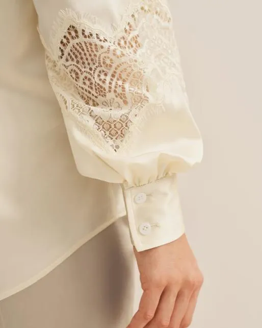 Lilysilk The Armeria Lace Blouse Women Blouses Shirts