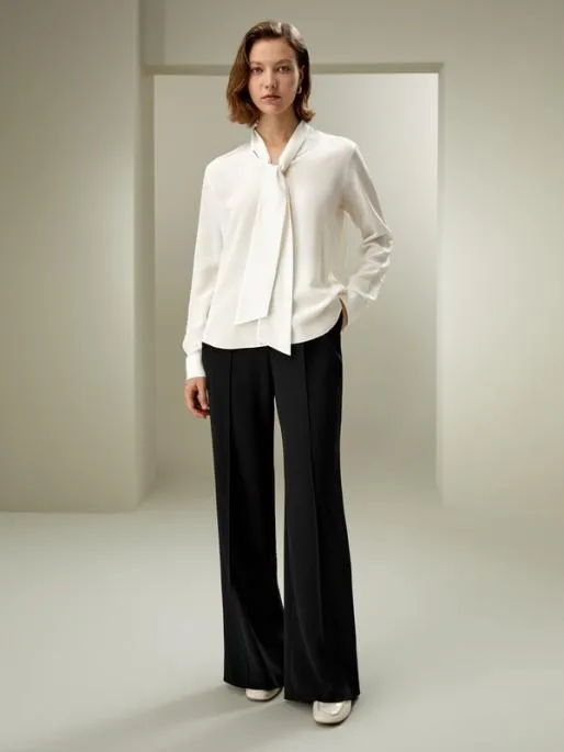 Lilysilk The Elegant Silk Bowtie Blouse Women Blouses Shirts