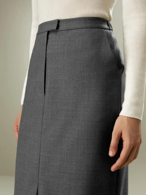 Lilysilk The Modern Beauty Silk Wool Pencil Skirt Women Bottoms