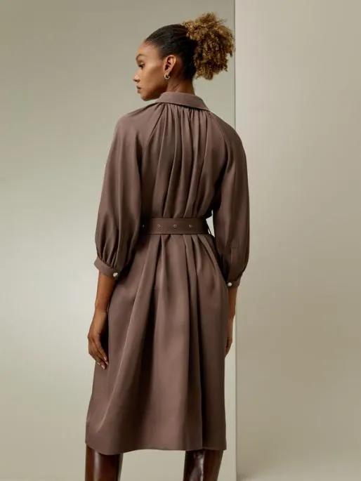 Lilysilk Windbreaker Silk Dress With Detachable Belt Women Jumpsuits Knitwear