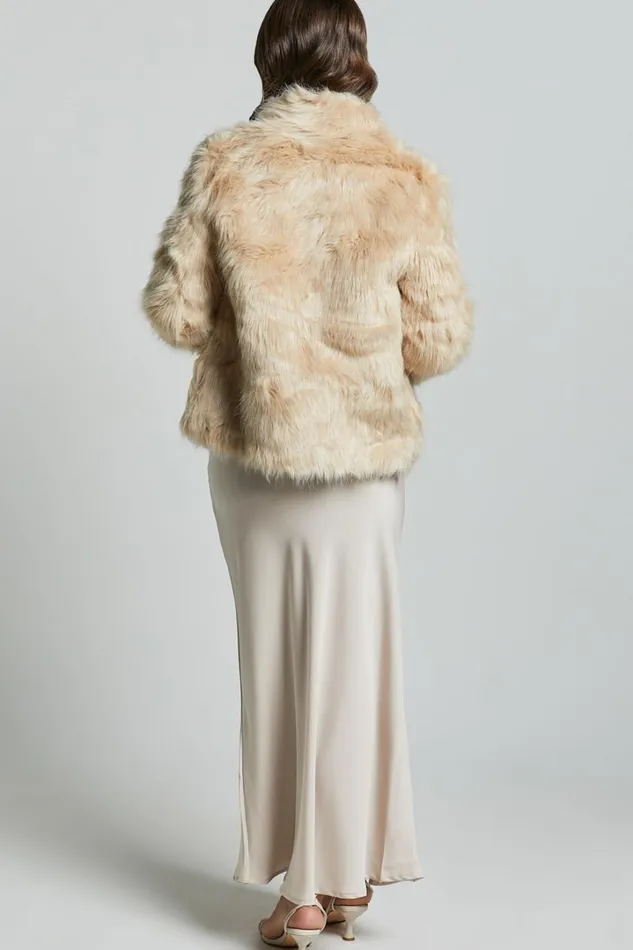 Lioness 8211 Bada Bing Faux Fur In Beige Women Showpo Jackets and Coats