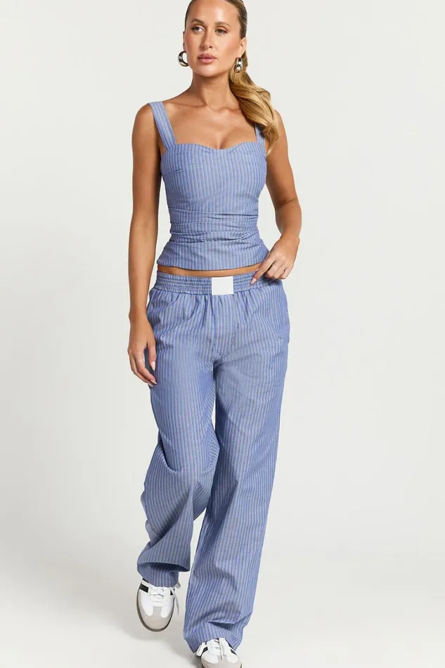 Lioness 8211 Cobain Pants In Navy Stripe Women Showpo Pants