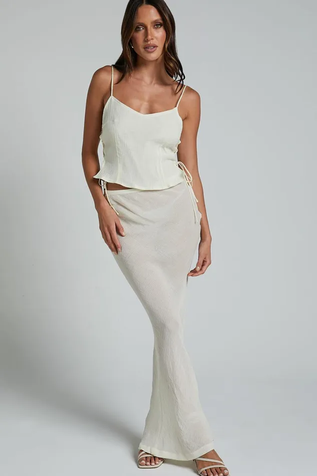 Lioness 8211 Endless Cami Top In Ivory Women Showpo Tops