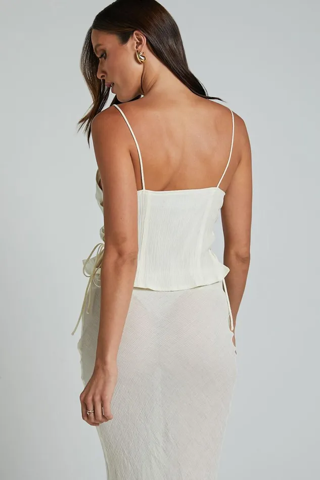 Lioness 8211 Endless Cami Top In Ivory Women Showpo Tops