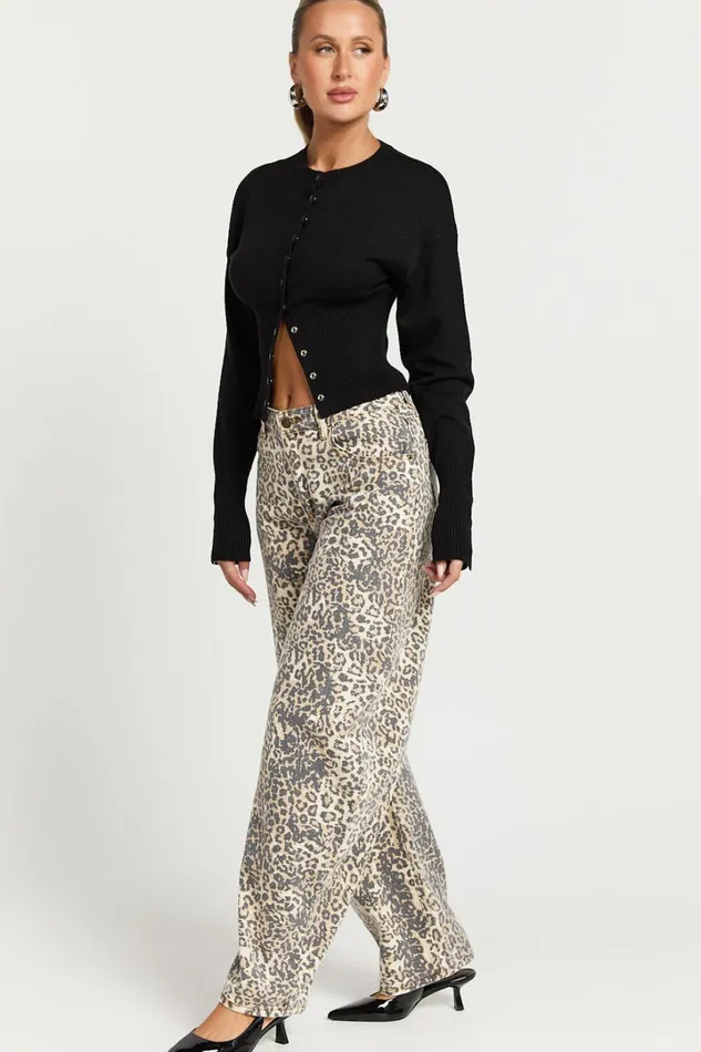 Lioness 8211 Horseshoe Jean In Leopard Fade Women Showpo Jeans