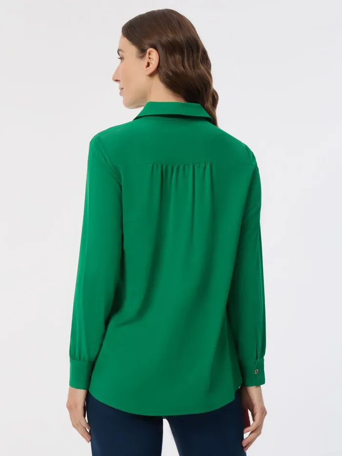 Long Sleeve Popover Tunic Jasper Crepe Women Jones New York Tops and Blouses Long Sleeve Popover Tunic Jasper Crepe Women Jones New York Tops and Blouses