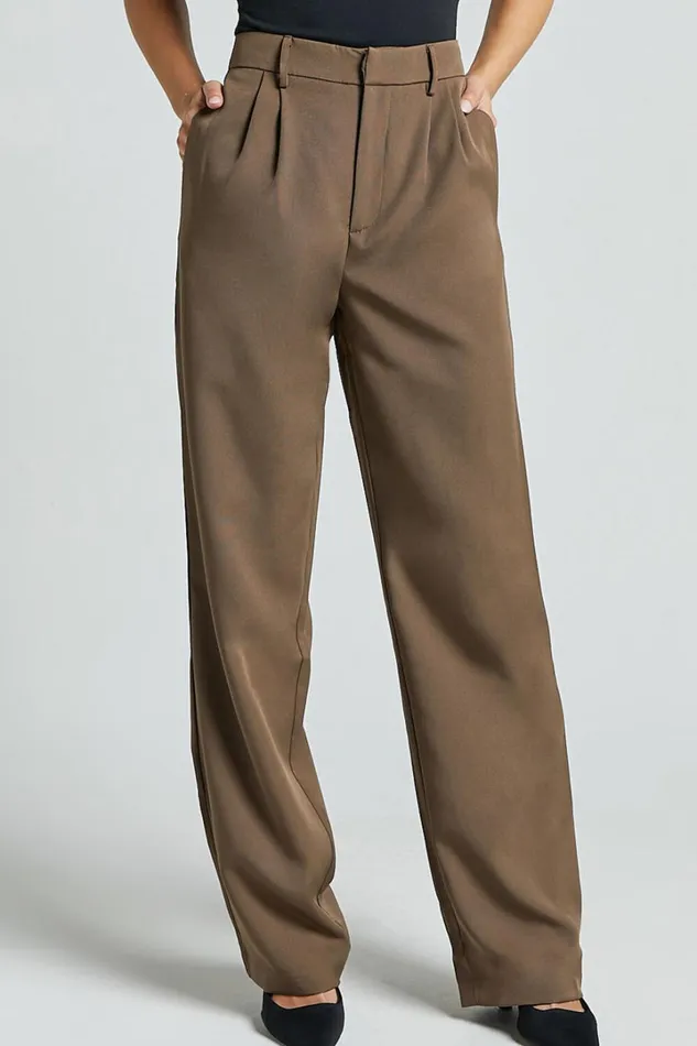 Lorcan Pants 8211 High Waisted Tailored Pants In Olive Women Showpo Suits and Tailoring