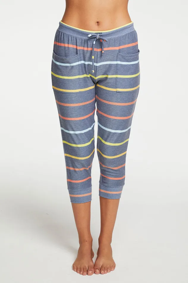 Loungewear Chaser Brand Womens Cozy Knit Cropped Slouchy Jogger with Pockets