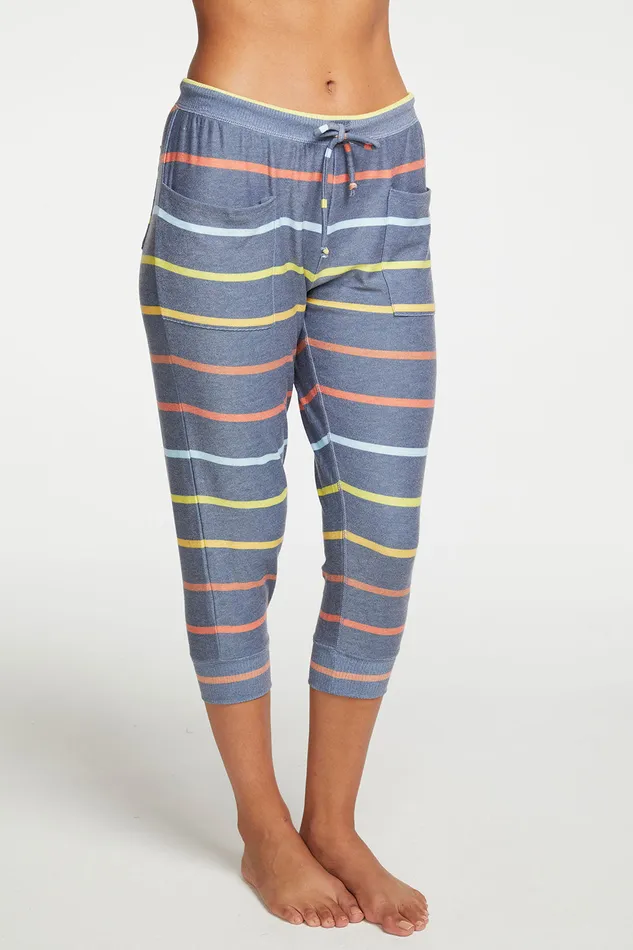 Loungewear Chaser Brand Womens Cozy Knit Cropped Slouchy Jogger with Pockets