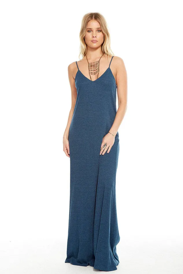 Loungewear Chaser Brand Womens TRIBLEND SCOOP BACK MAXI RIB DRESS