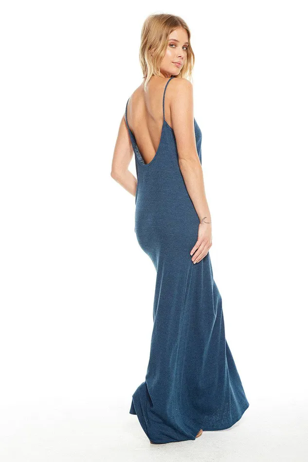 Loungewear Chaser Brand Womens TRIBLEND SCOOP BACK MAXI RIB DRESS