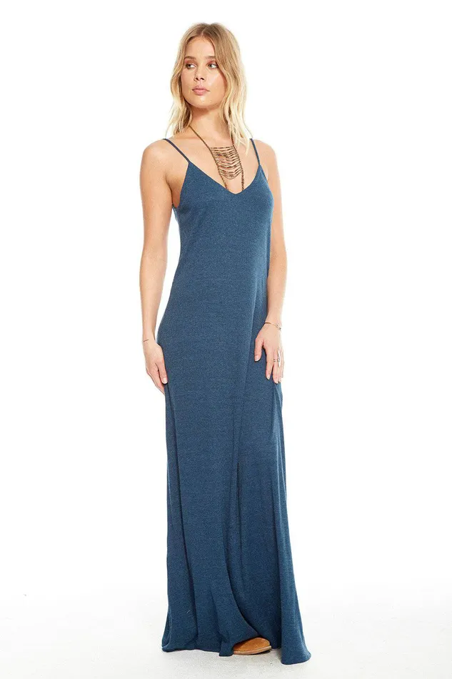 Loungewear Chaser Brand Womens TRIBLEND SCOOP BACK MAXI RIB DRESS