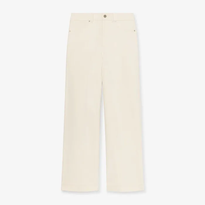 M M LaFleur Pants Women The Milo WideLeg Jean 8211 Eco Better Than Denim Bright Ivory