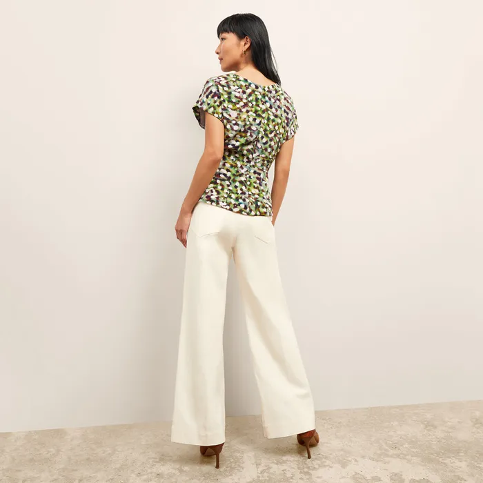 M M LaFleur Pants Women The Milo WideLeg Jean 8211 Eco Better Than Denim Bright Ivory