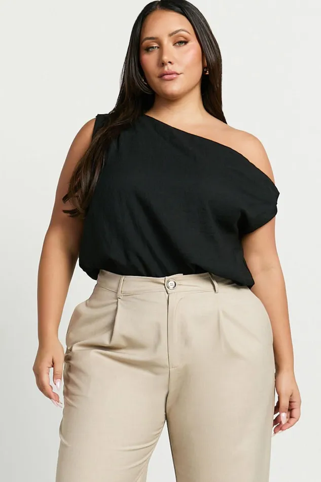 Mabel Bodysuit 8211 Asymmetrical Neckline One Shoulder In Black Women Showpo Tops