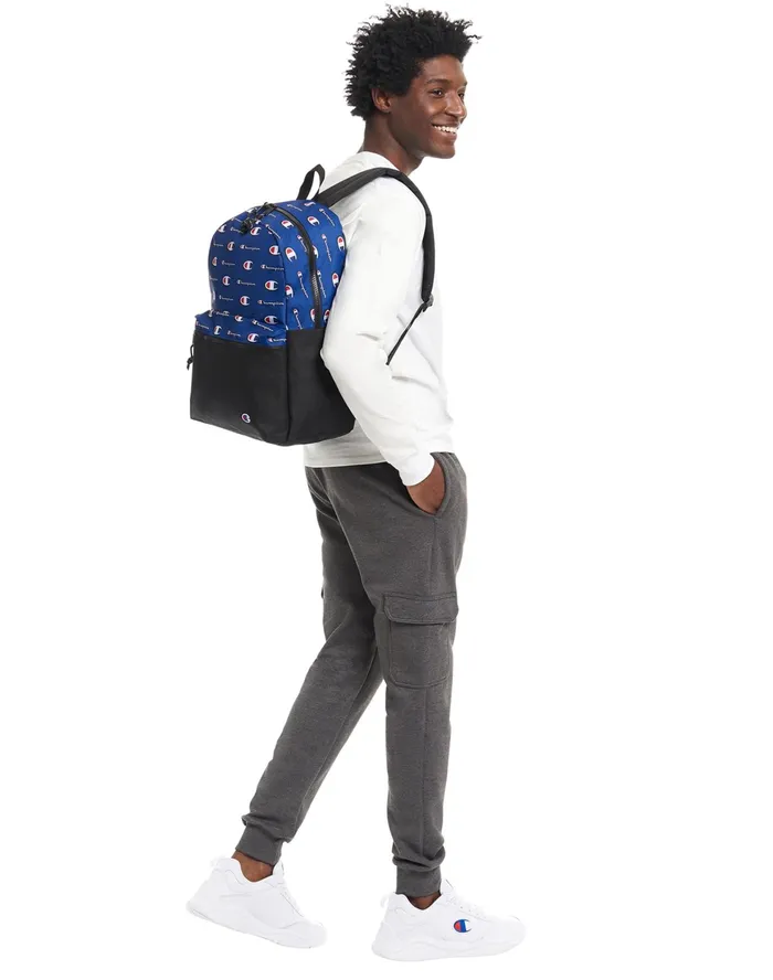 Manuscript Backpack Black MenKidsWomen Champion Bags and Backpacks